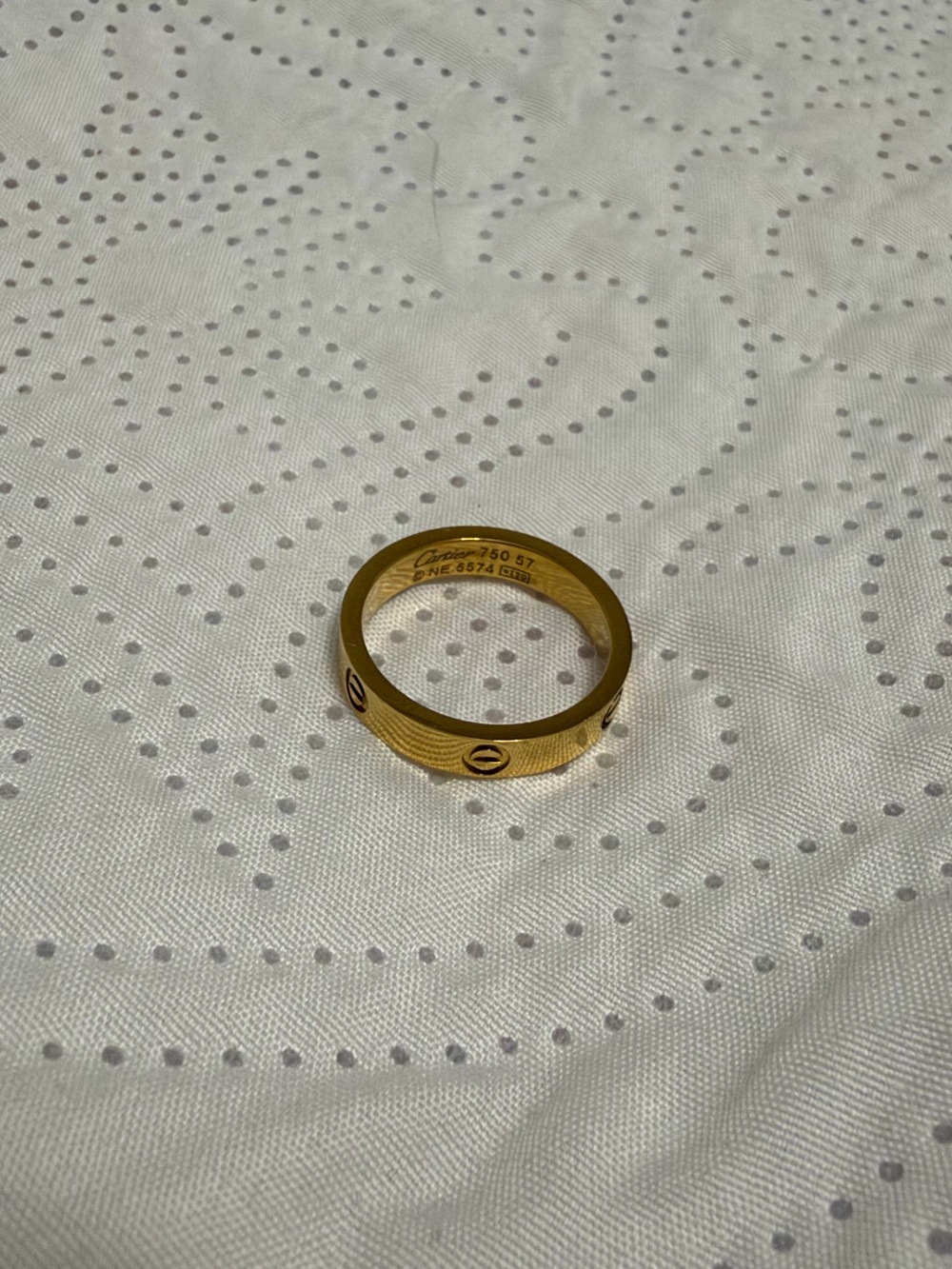 Gold love ring